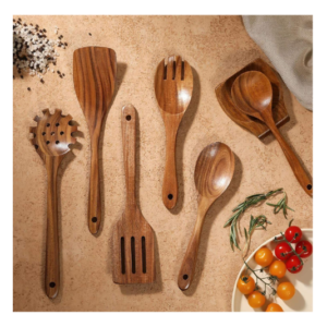 Teak Wood Cooking Utensils Set (13pcs)
