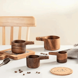 Wooden Measuring Cups & Spoons Set – Acacia Wood (8 Piece Set)