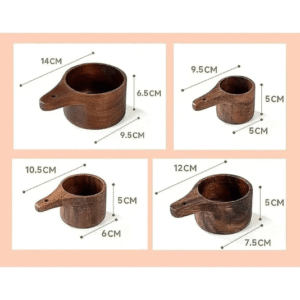 Wooden Measuring Cups & Spoons Set – Acacia Wood (8 Piece Set)
