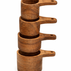 Wooden Measuring Cups Set – 4 Piece Stackable Set