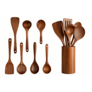 Teak Wood Cooking Utensils Set (13pcs)